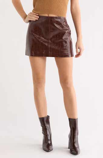Savana Faux Leather Miniskirt