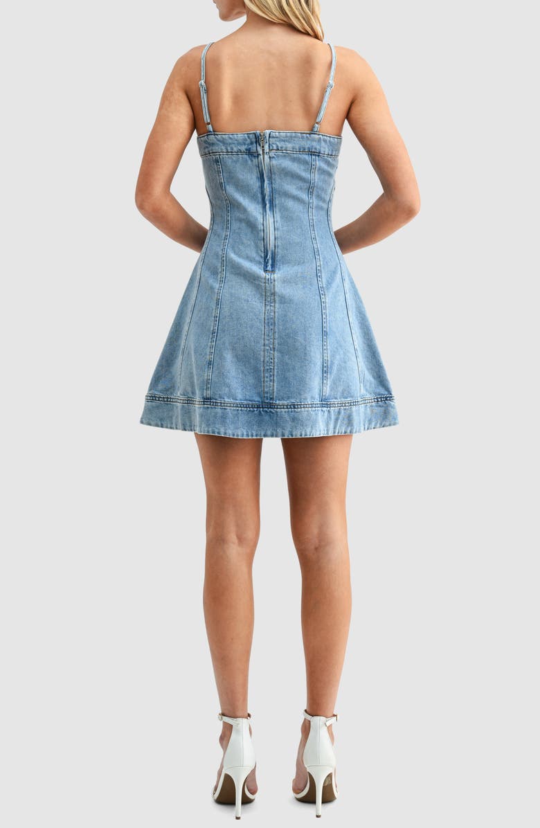 Lush Denim Minidress, Alternate, color, Denim