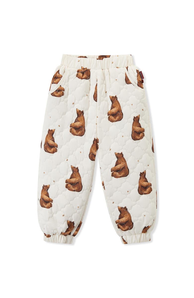 Milkbarn Quilted Padded Pants, Main, color, Honey Bear