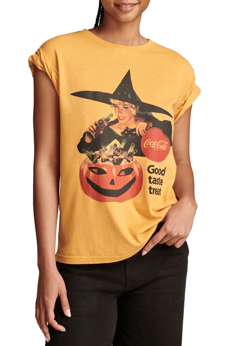 Coca Cola® Good Taste Treat Graphic T-Shirt, Main, color, HONEY YELLOW