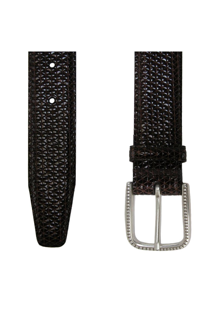 Men's Basic Lux Trial Tri-Town Calfskin Dress Belt, Alternate, color, Black