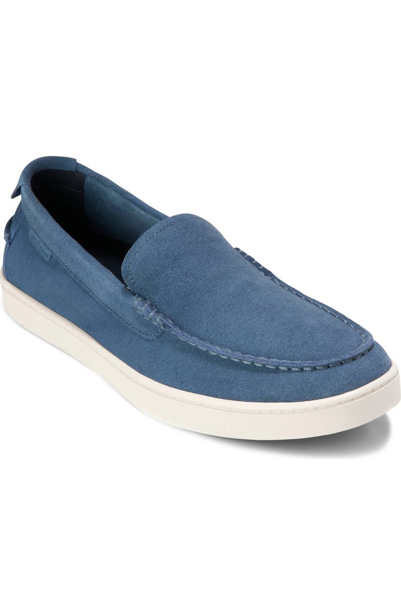 Cole Haan Pinch Weekend Venetian Loafer, Main, color, China Blue Suede/ Ivory