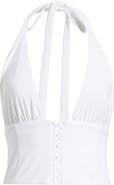 Bella Venice The Coco Plunge Neck Halter Crop Top