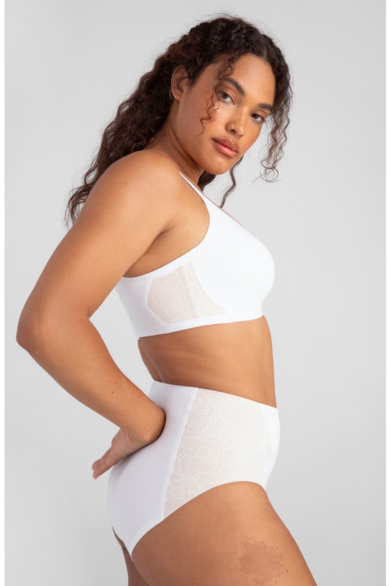 Lace Inset CrossOver Wireless Bra, Alternate, color, ASTRAL