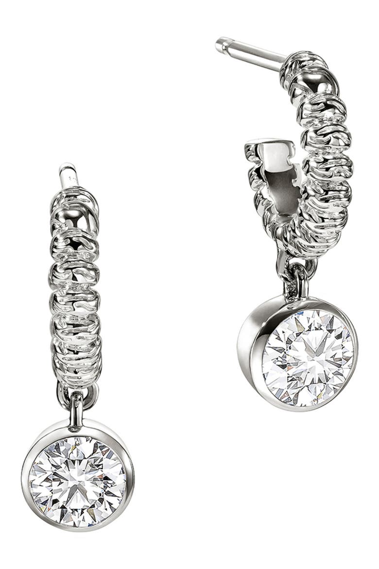JH Lovestruck Diamond Hoop Earrings, Main, color, SILVER