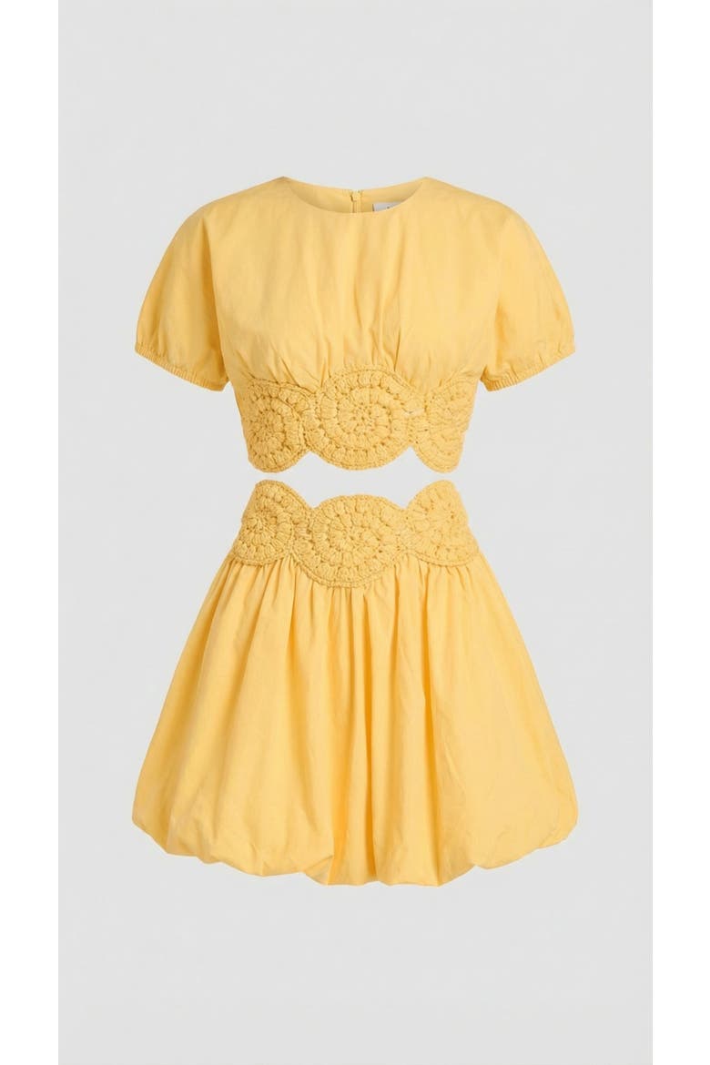Amara Crochet Cotton Top, Alternate, color, Yellow