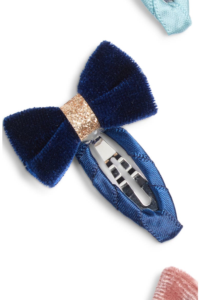 Kids' Tinkerbell Set of 5 Mini Bow Hair Clips, Alternate, color, BLUE
