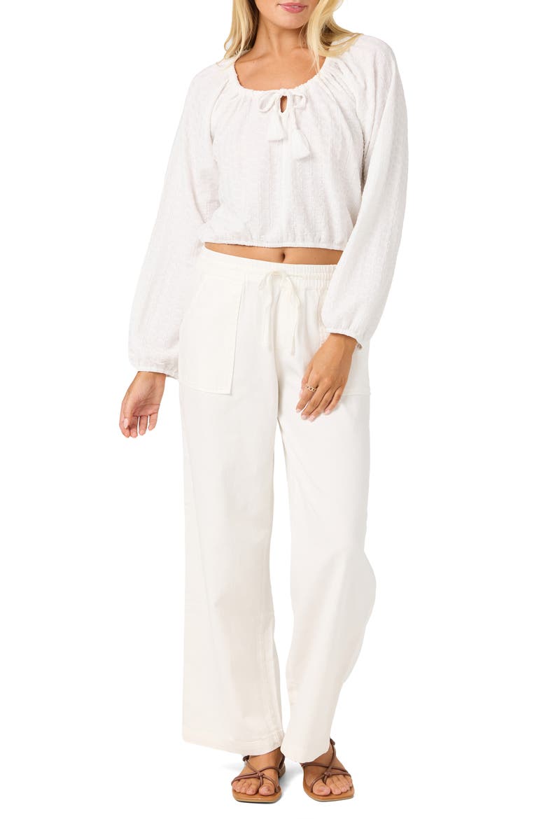 Cami Knit Long Sleeve Top, Alternate, color, WHITE