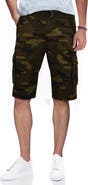 XRAY Belted Cotton Twill Cargo Shorts