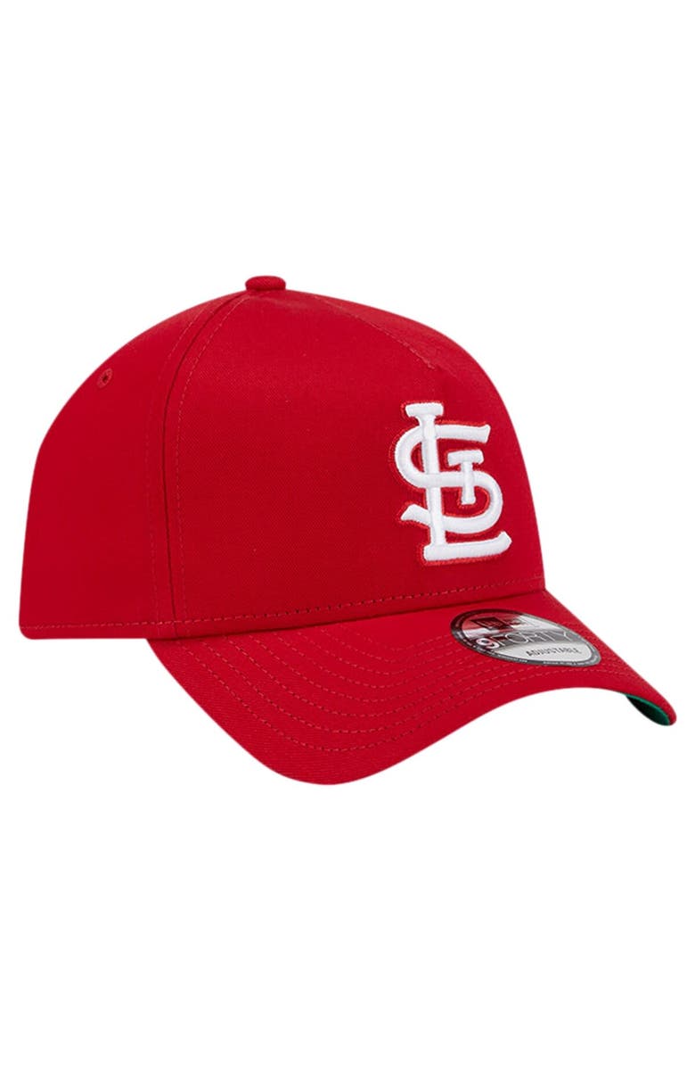 New Era Men's New Era Red St. Louis Cardinals Team Color A-Frame 9FORTY Adjustable Hat, Alternate, color, Red