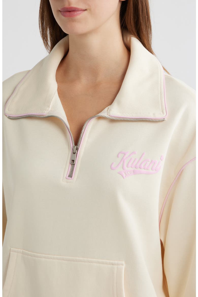 Quarter Zip Pullover, Alternate, color, BUTTERCREAM
