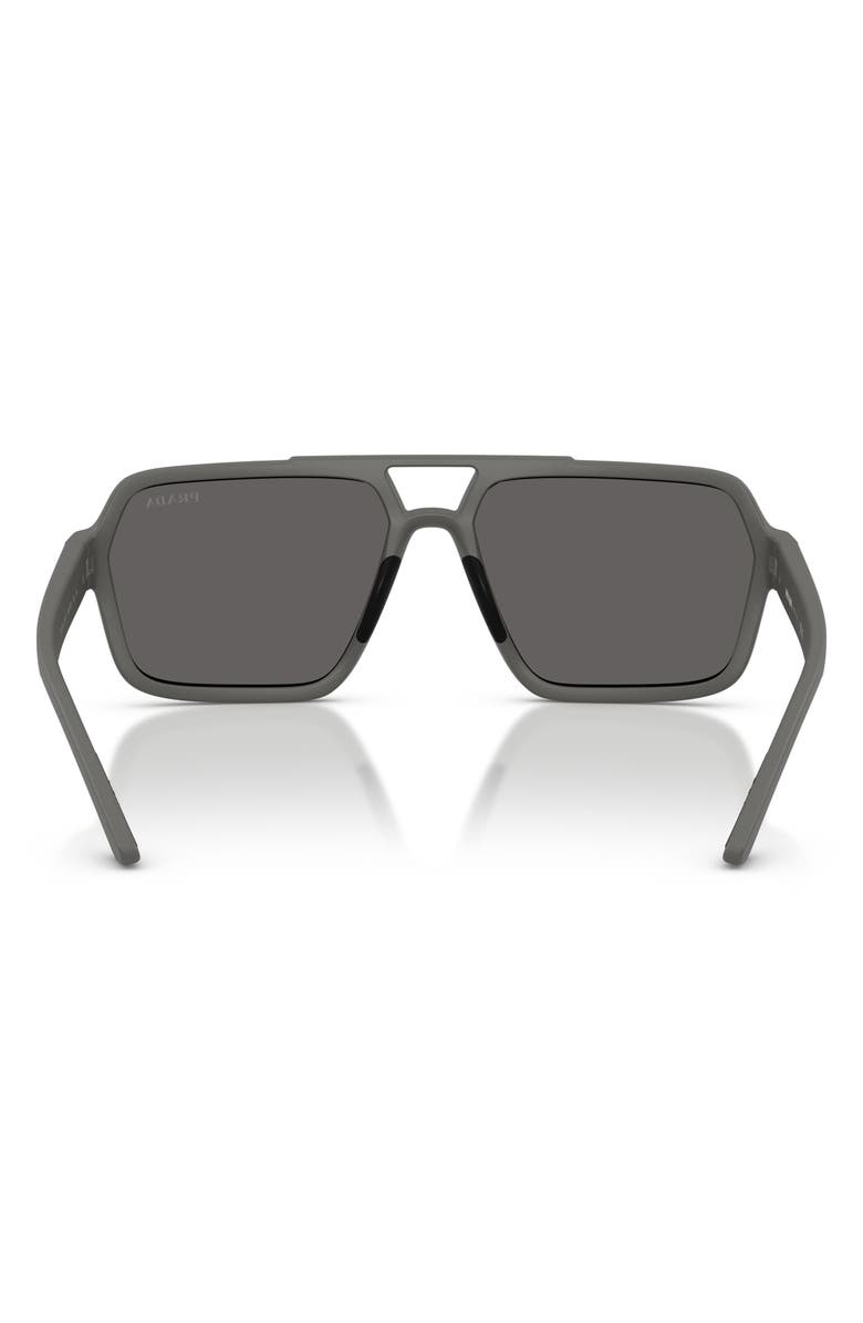 Prada Linea Rossa 59mm Pilot Sunglasses, Alternate, color, Grey Mirror Silver