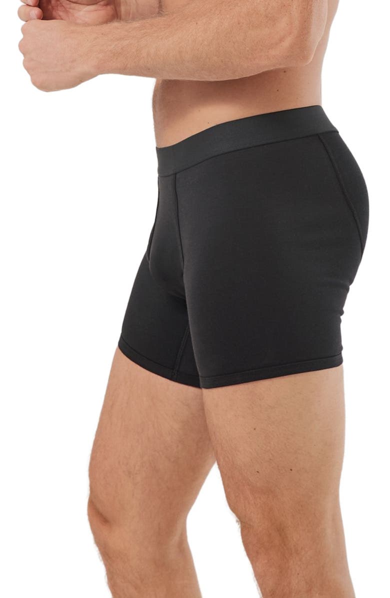 Pact Organic Cotton Everyday Boxer Brief 4-Pack, Alternate, color, Black