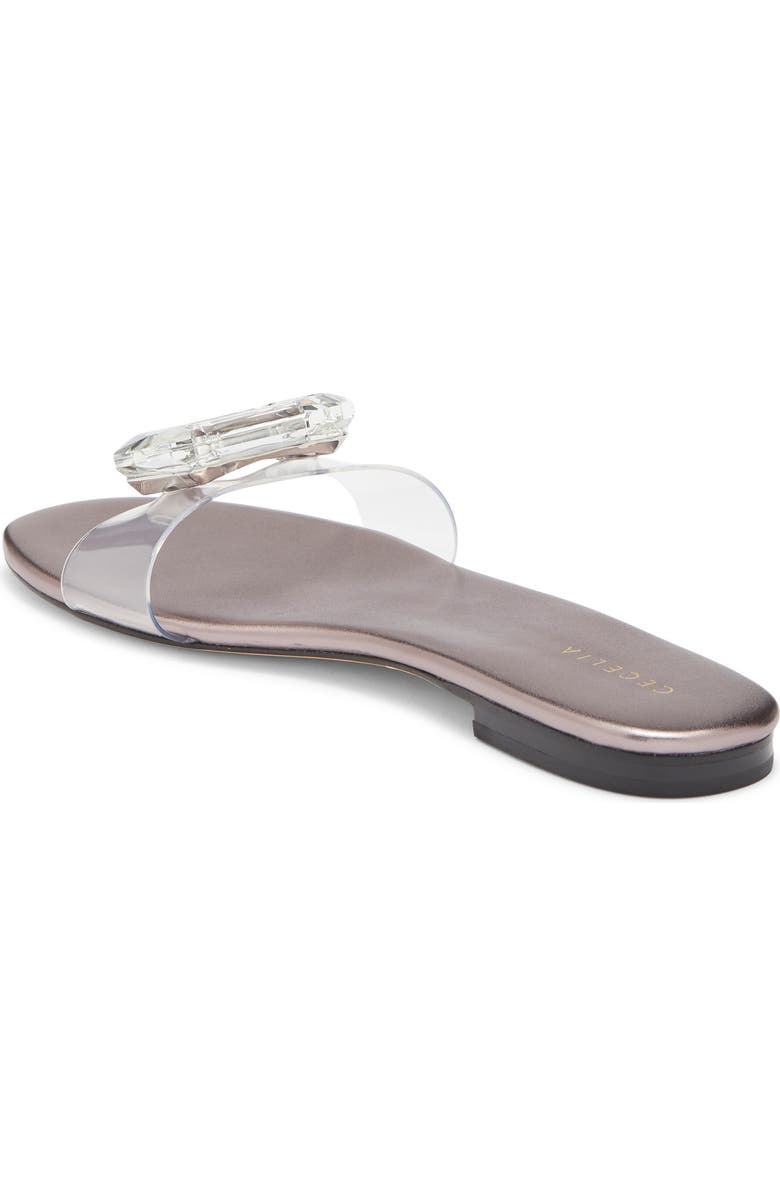 Cecelia New York Phillis Transparent Slide Sandal, Alternate, color, Pewter