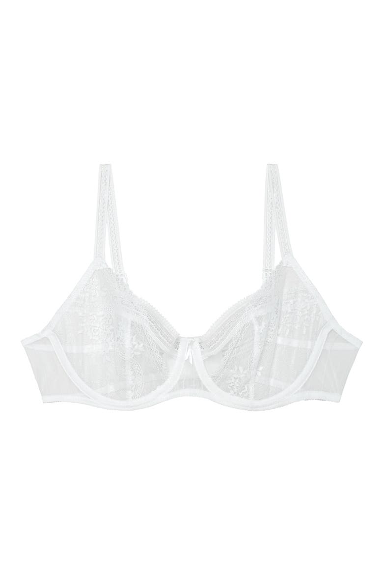Maddie Underwire Demi Bra, Alternate, color, WHITE