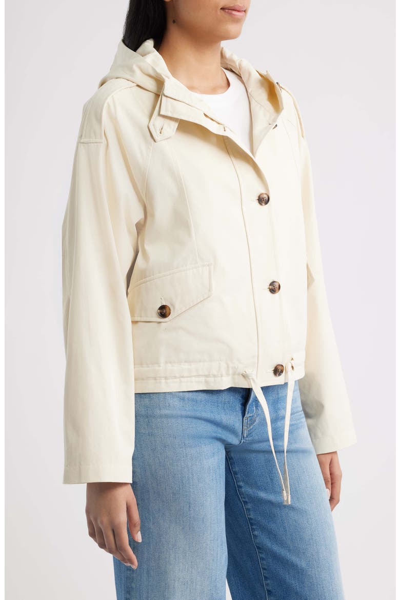 Short Hooded Jacket, Alternate, color, BONE WHITE