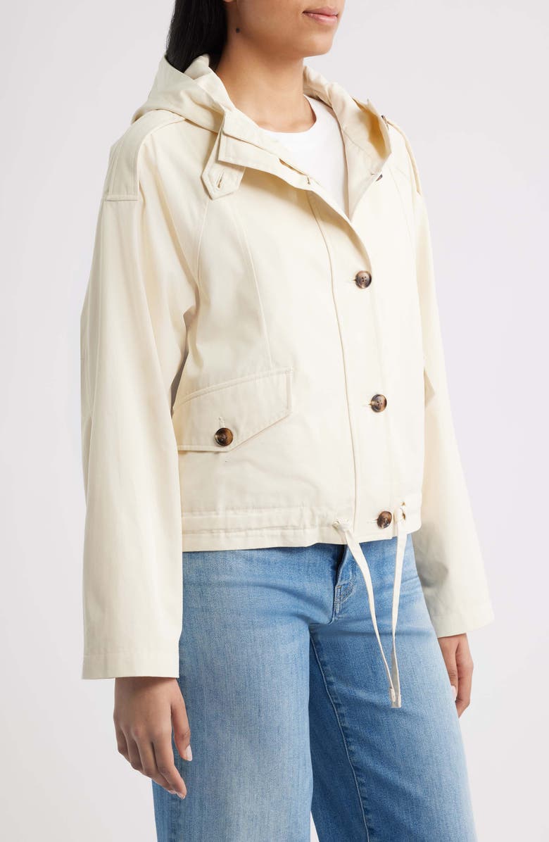 Brooklyn Industries Short Hooded Jacket, Alternate, color, Bone White