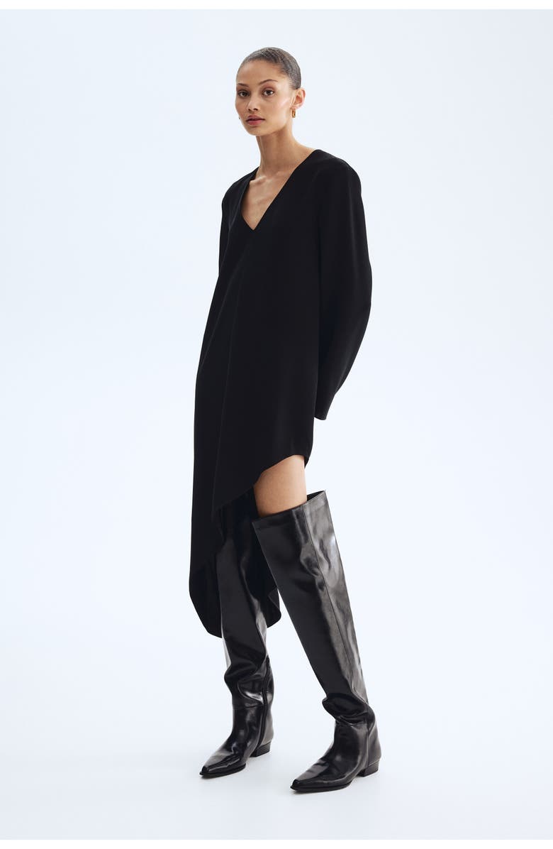 H&M Asymmetric dress, Alternate, color, Black