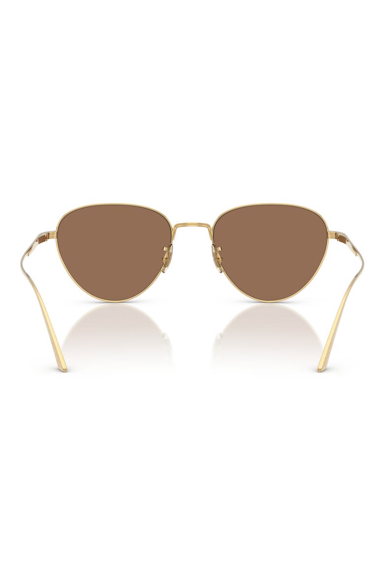 52mm Cat Eye Sunglasses, Alternate, color, GOLD / BROWN