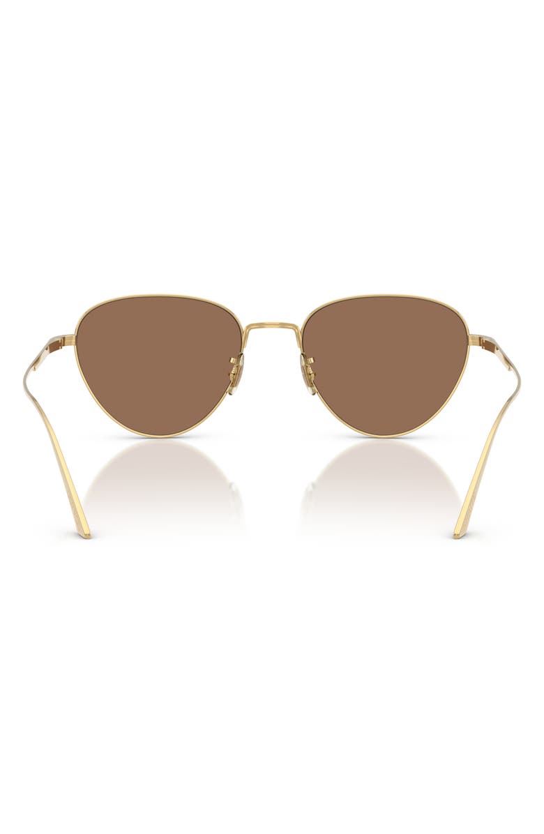 Oliver Peoples 52mm Cat Eye Sunglasses, Alternate, color, Gold / Brown