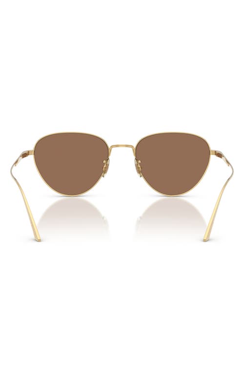 Oliver Peoples 52mm Cat Eye Sunglasses In Gold/brown
