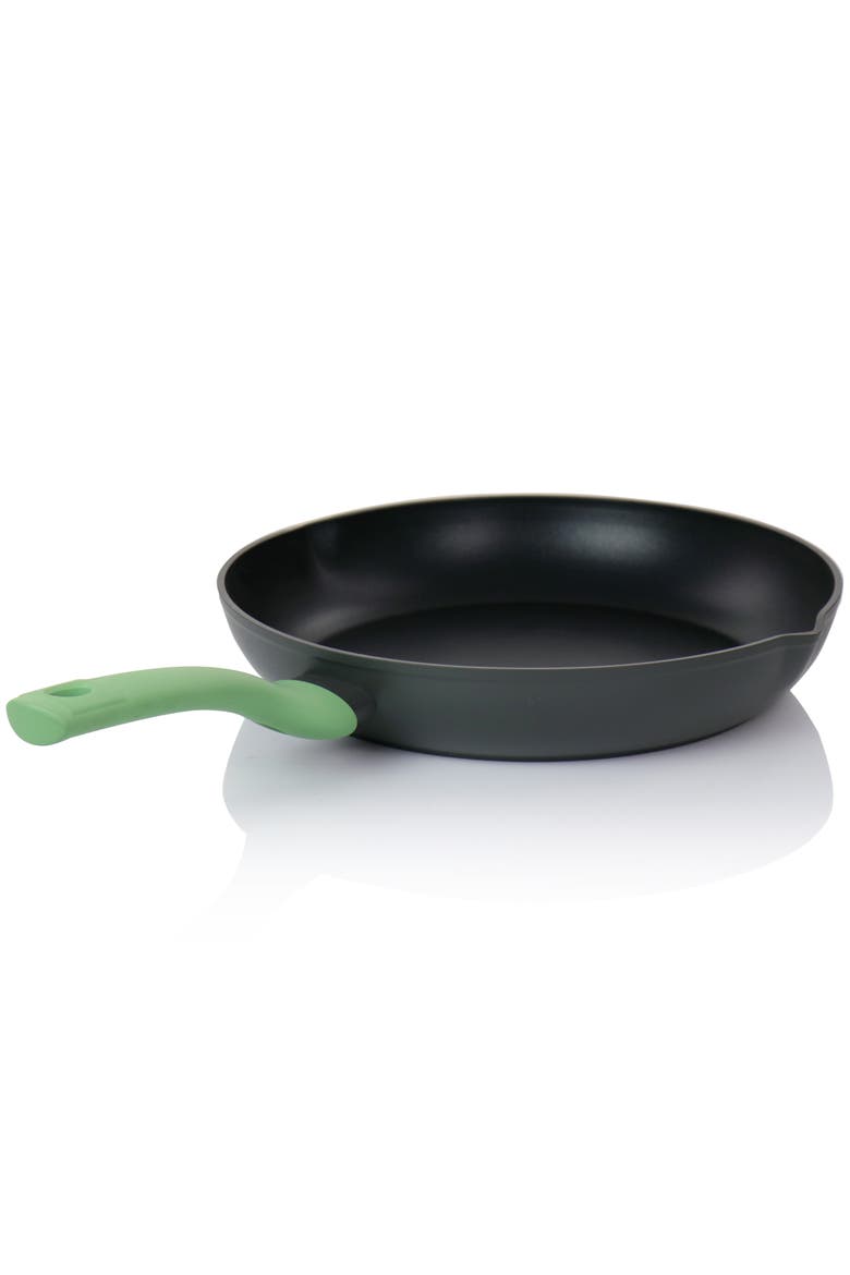 Rigby 9.5 Inch Aluminum Nonstick Frying Pan  with Pouring Spouts, Alternate, color, Green