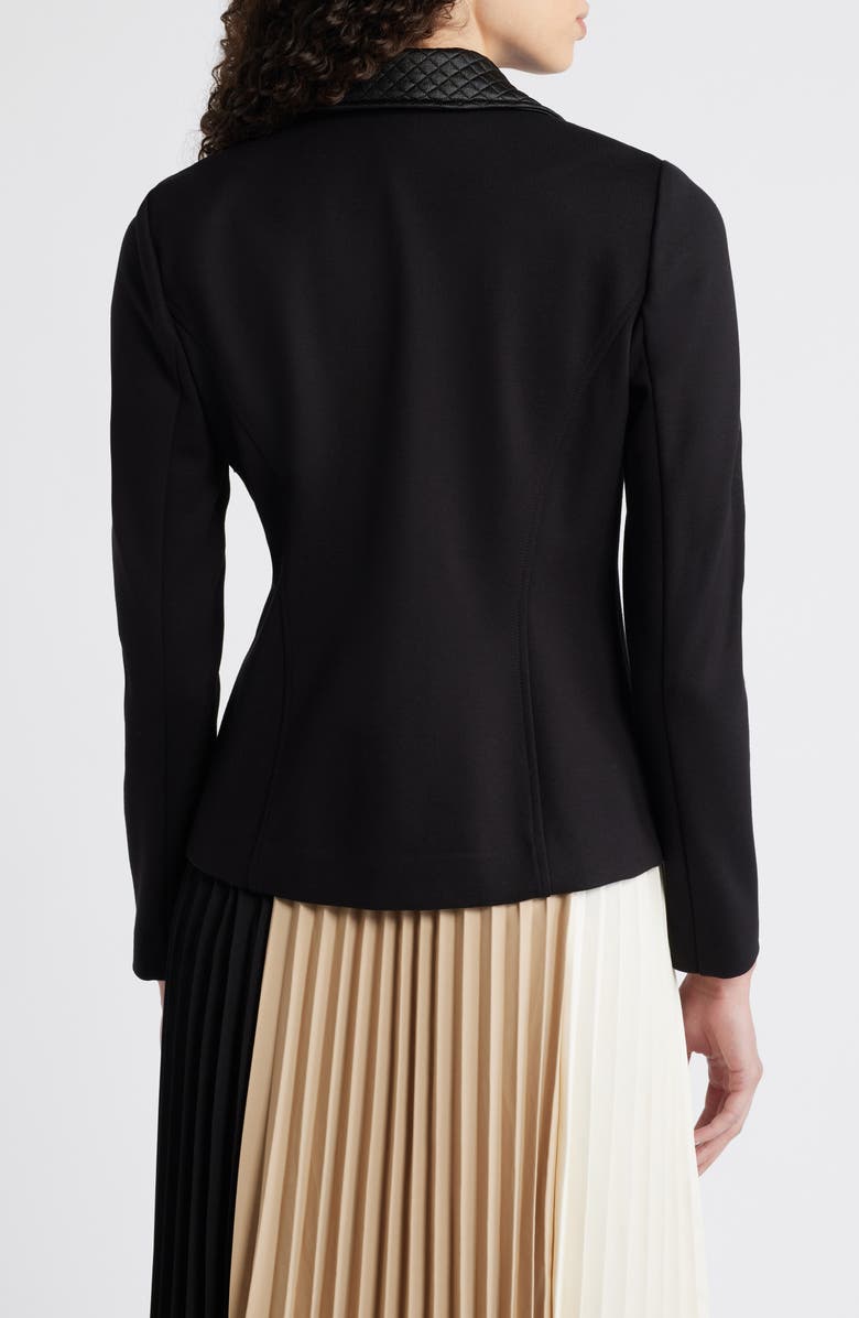 Anne Klein Metallic Quilted Moto Jacket, Alternate, color, 