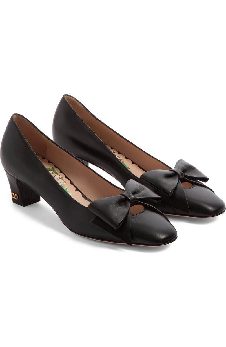 Valentino Garavani Bowow Pump, Main, color, Black