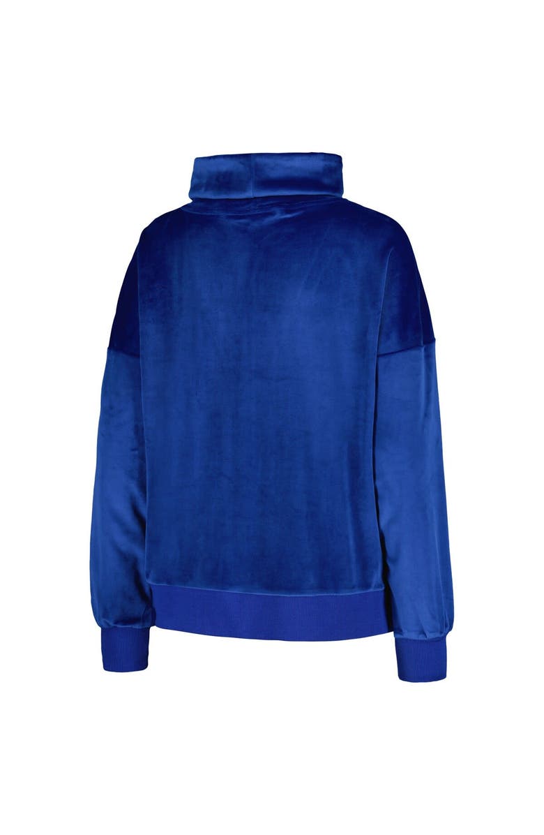 DKNY SPORT Women's DKNY Sport  Royal New York Giants Deliliah Rhinestone Funnel Neck Pullover Sweatshirt, Alternate, color, 