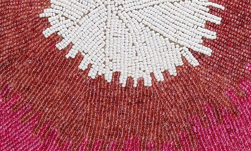 Tiramisu The Fuchsia Solar Beaded Placemat In Pink