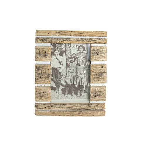 4x6 Inch Striped Driftwood Picture Frame