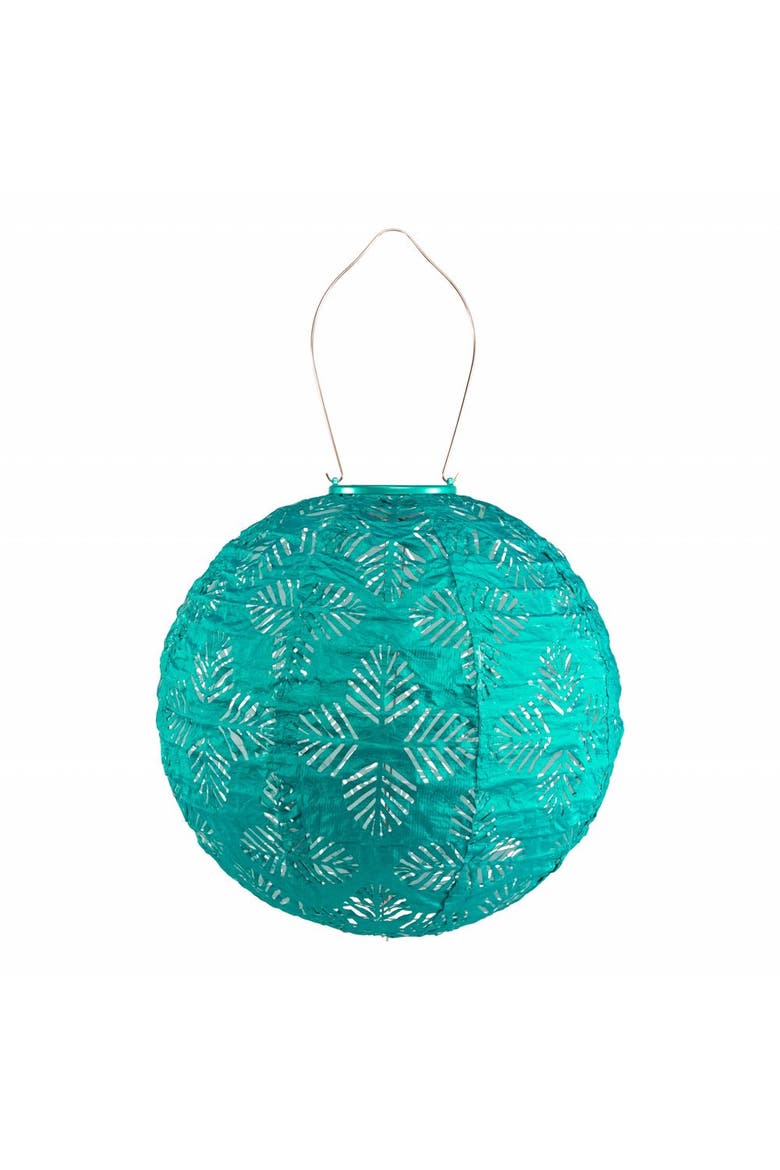 Soji Stella - Brights Geo Palm Solar Lantern, Main, color, Turquoise