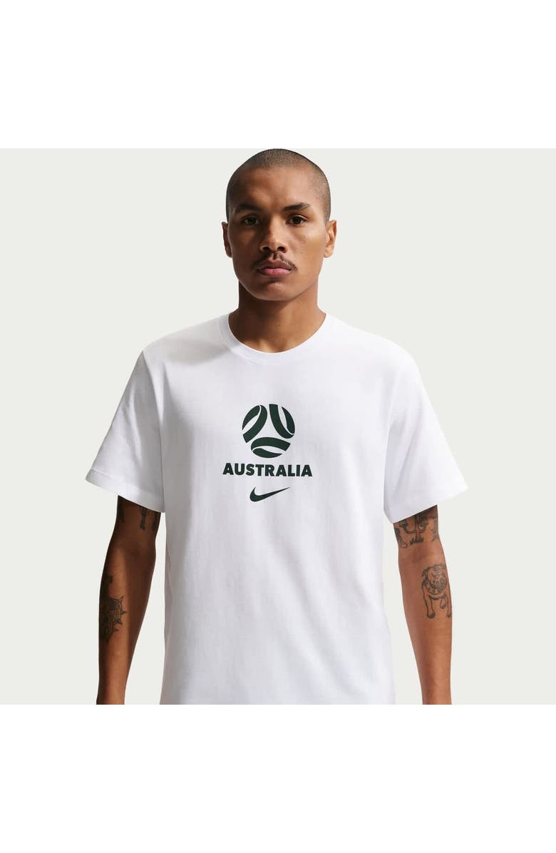 Nike Men's Nike White Australia National Team Crest T-Shirt, Alternate, color, White