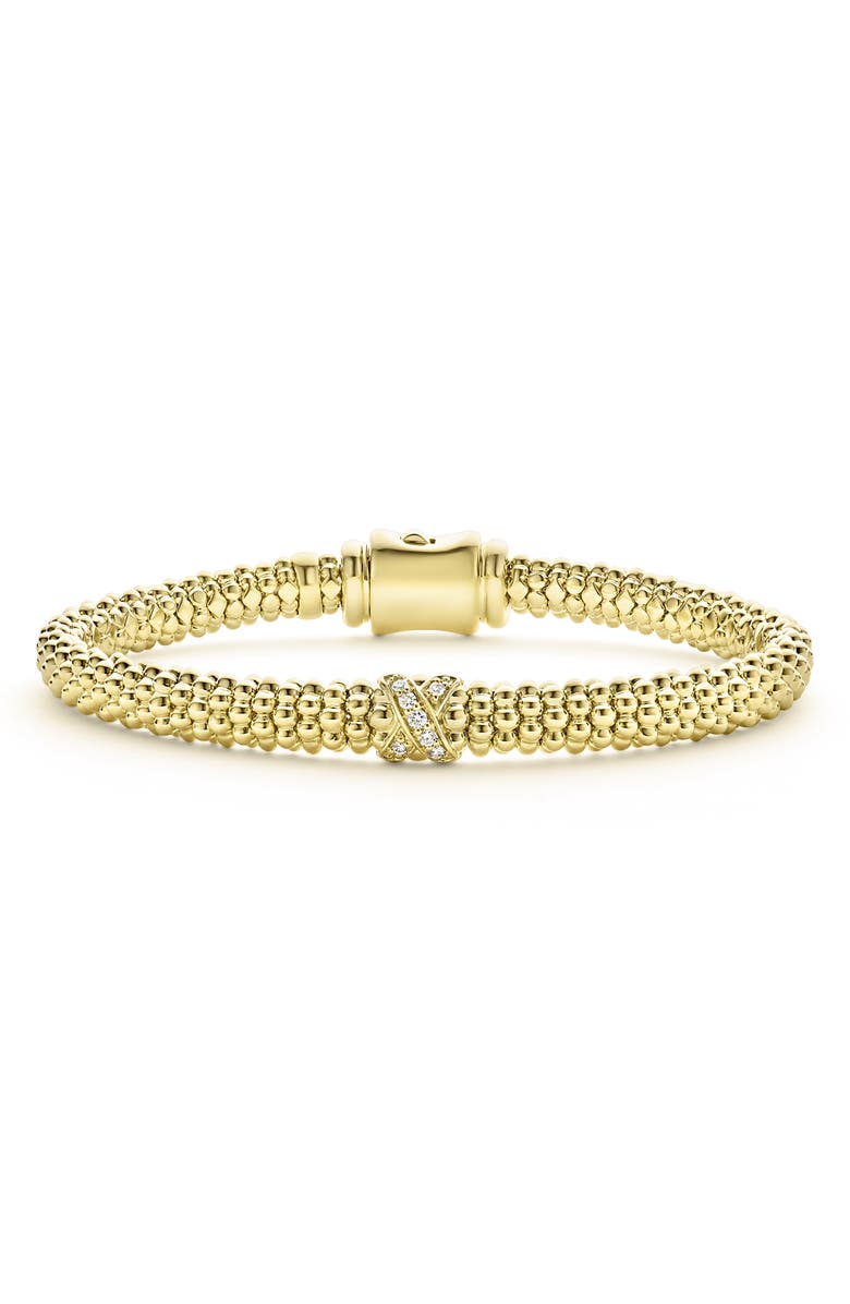 LAGOS Embrace Pavé Diamond Bracelet, Main, color, Gold Metallic