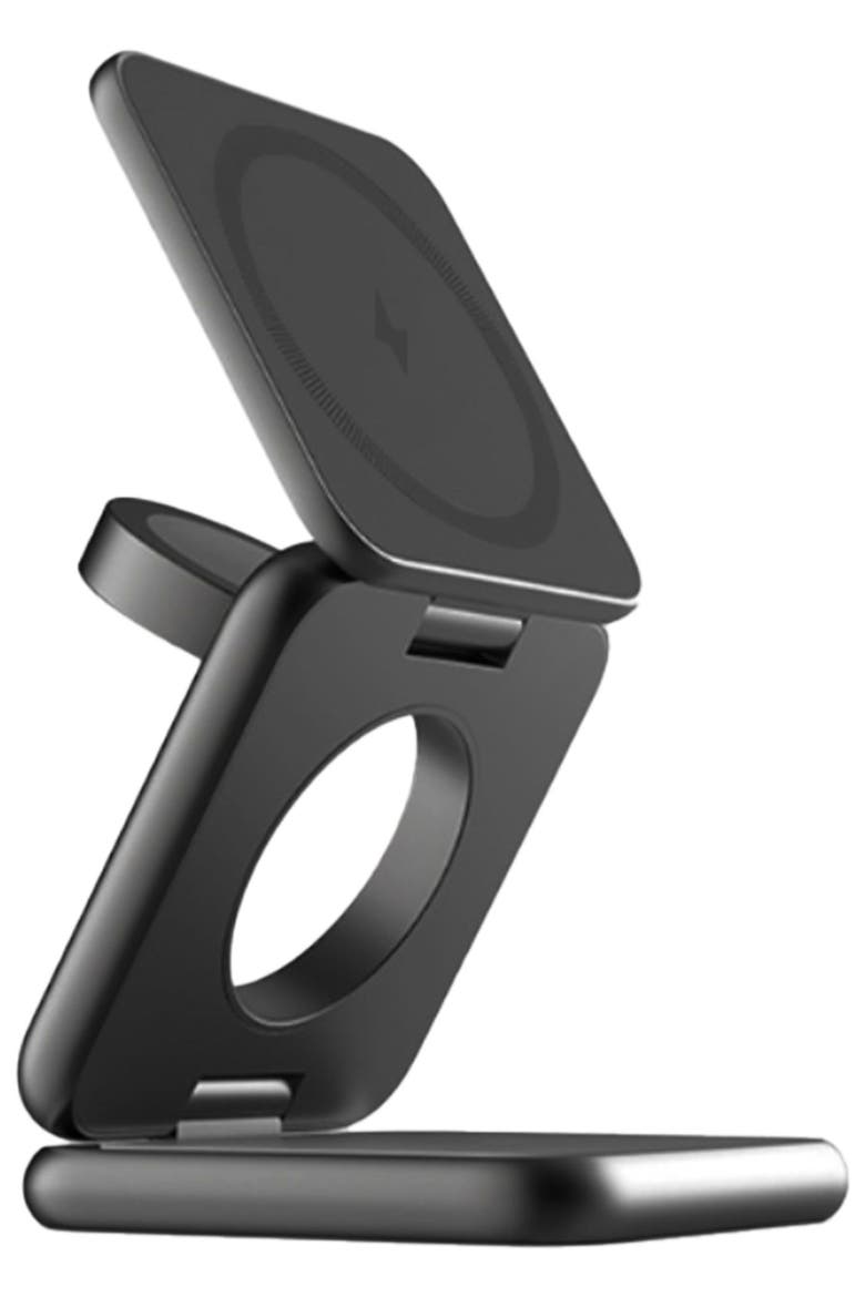 Trio 3 in 1 Magnetic Charger for Apple iPhones / Watches / Airpods, Alternate, color, Black