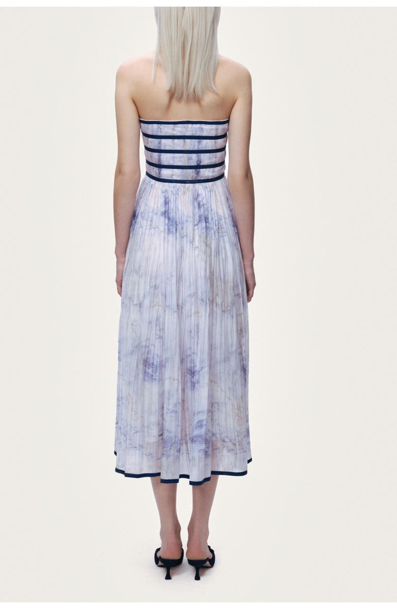 Nocturne Bow Detail Strapless Midi Dress, Alternate, color, Multi-Colored