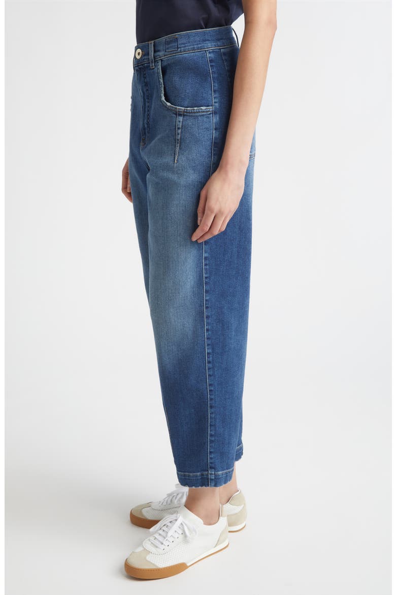 High Waist Stretch Denim Straight Leg Ankle Jeans, Alternate, color, ZUCCHERO