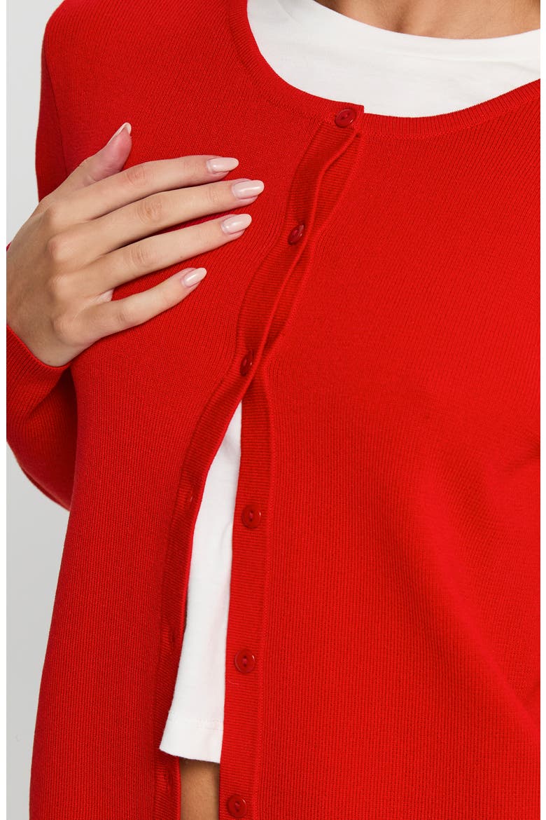 Old Burlington Relaxed Cardigan, Alternate, color, RED