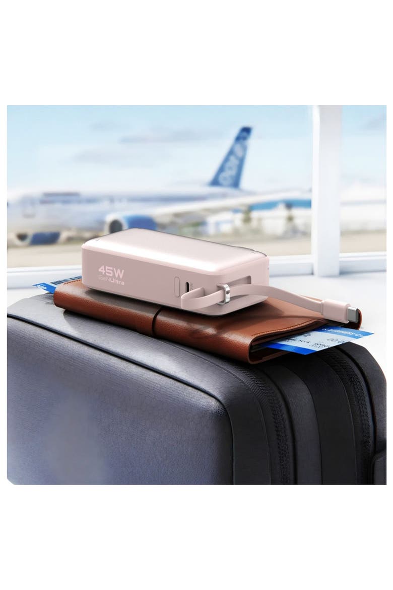 ReFlextion 45W USB-C Power Bank with Folding Mirror 10,000 mAh, Alternate, color, Pink