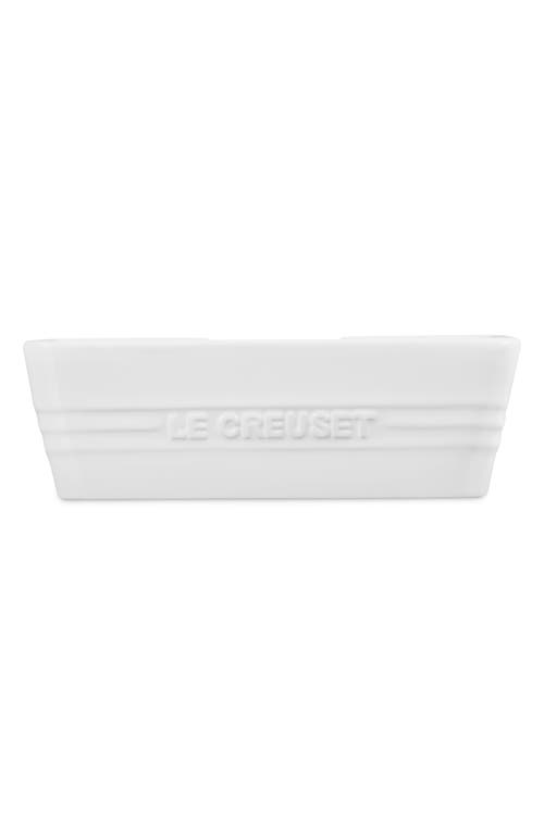 Le Creuset Stoneware Signature Cocktail Napkin Holder In White