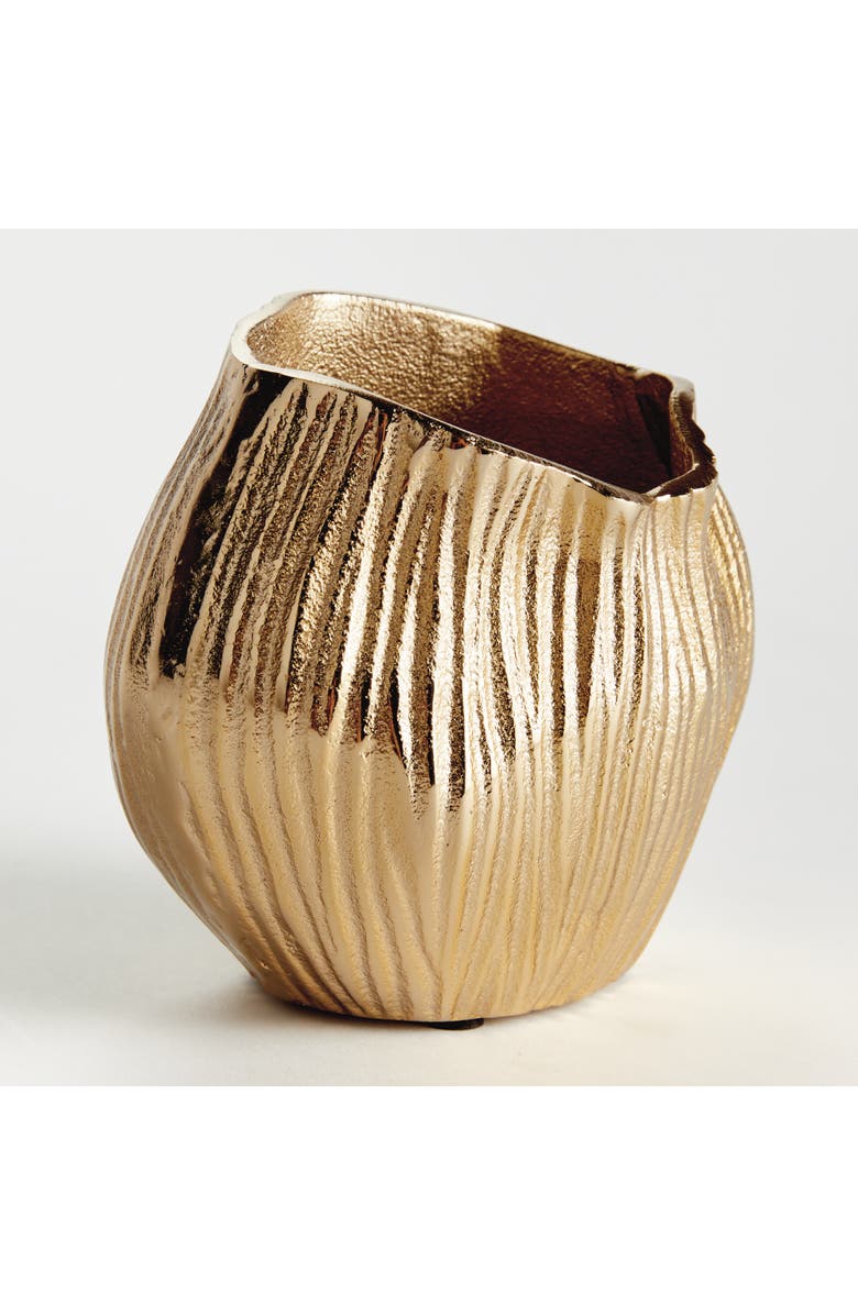 Napa Home & Garden Lillian Vase Small - Champagne Gold - Cast Aluminum Decor, Alternate, color, Gold