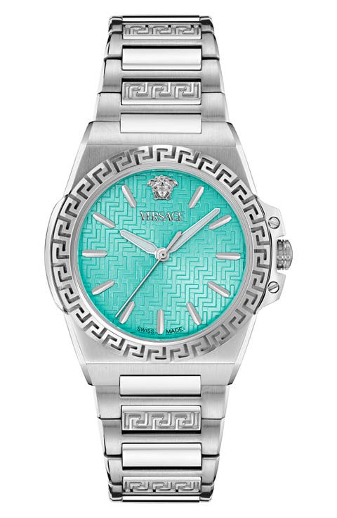 Greca Reaction Bracelet Watch, 38mm