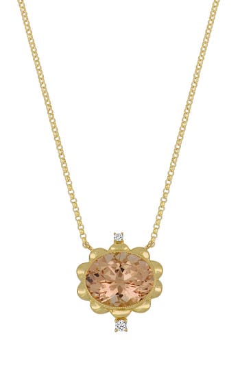 Bony Levy Morganite & Diamond Pendant Necklace In 18k Yellow Gold