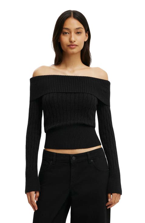 Women's Lotus Off Shoulder Knit