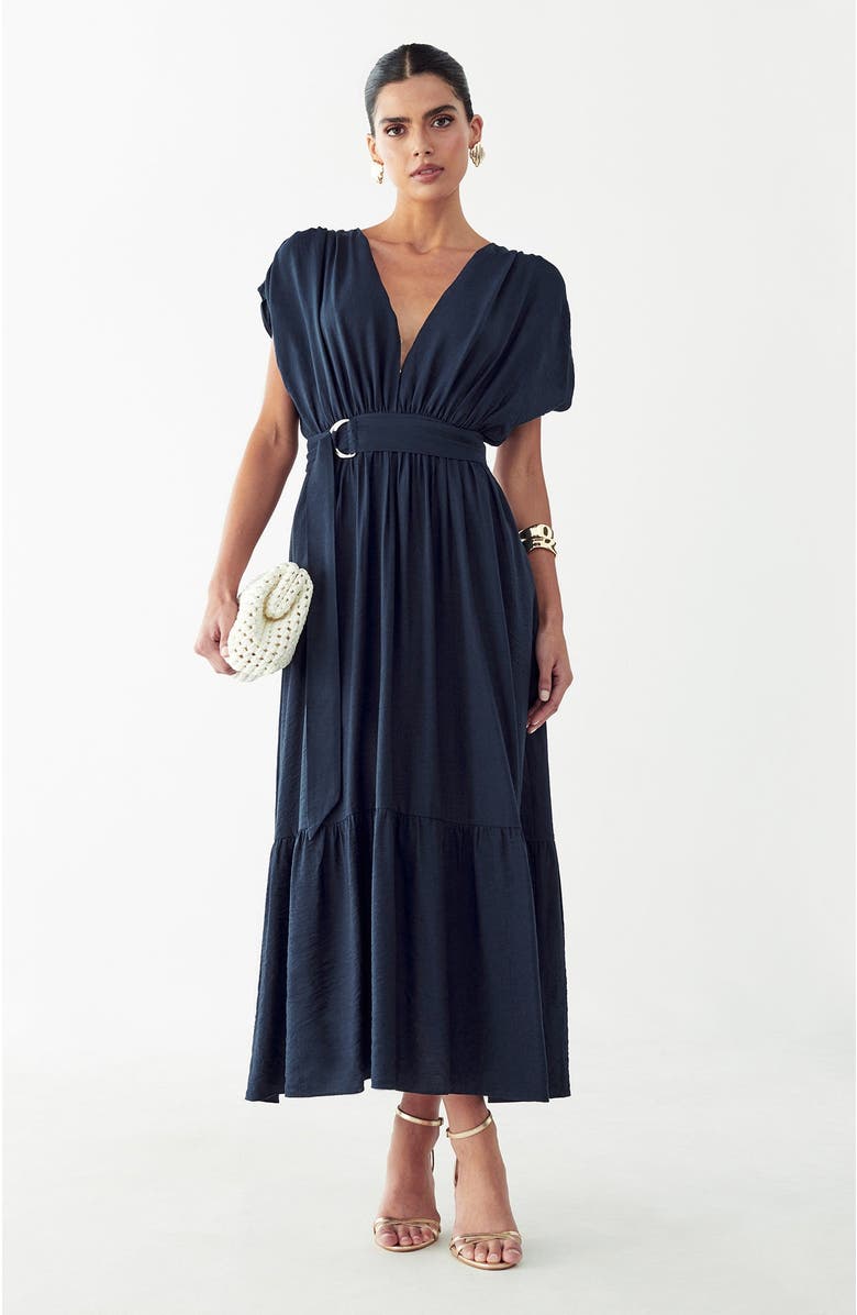ST MRLO Este Midi Dress, Alternate, color, Navy Blue