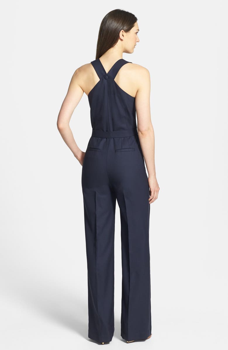 Tory Burch 'Trinity' Belted Wide Leg Jumpsuit, Alternate, color,