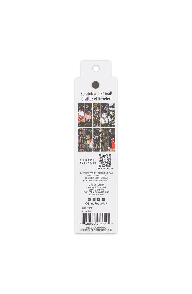 Brea Reese Scratch Art Bookmark Kit Woodland Holiday 10 Bookmarks, Alternate, color,