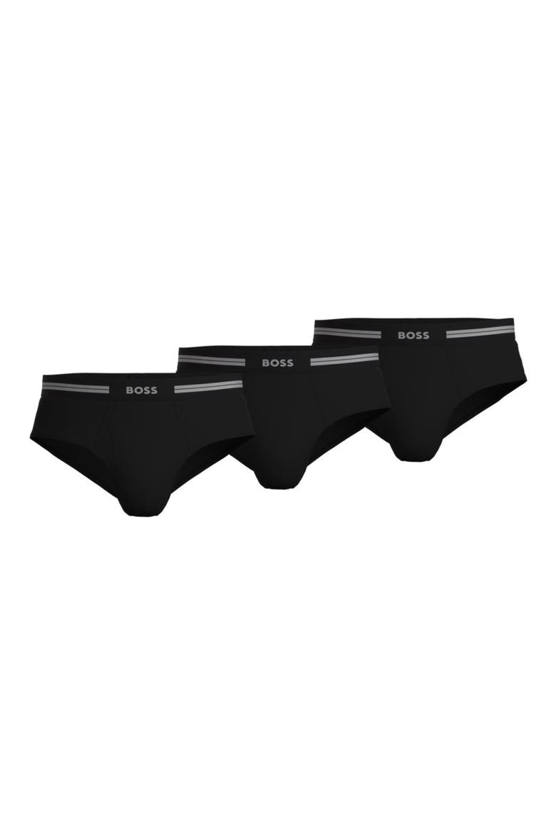 3-Pack Traditional Cotton Briefs, Main, color, BLACK