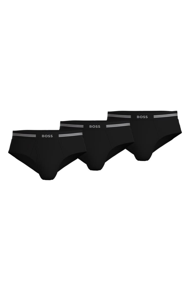 BOSS 3-Pack Traditional Cotton Briefs, Main, color, Black