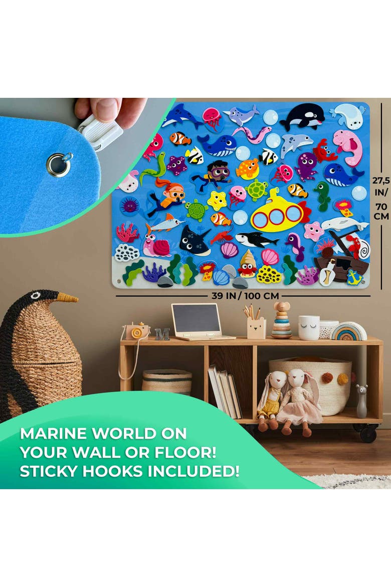 Kids Felt Board Learning Set, Alternate, color, Ocean